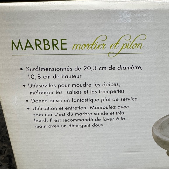 White Marble Mortar Bowl - Picture 5 of 8